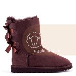 UGG Bailey Bow II Chocolate Влагостойкие