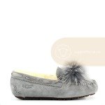 UGG Moccasins Dakota Pom Pom Grey