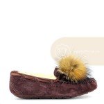 UGG Moccasins Dakota Pom Pom Chocolate