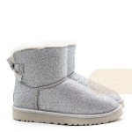 UGG Bailey Bow Mini Sparkle Boot Silver