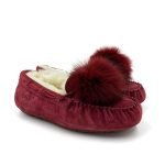 UGG Moccasins Dakota Pom Pom Red