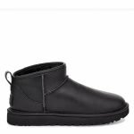 UGG Mens Classic Ultra Mini Leather Black