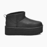 UGG Classic Ultra Mini Platform Black Leather